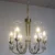 E14 Lamp Holder Crystal And Glass Shade Chandelier For Beautiful Appearance