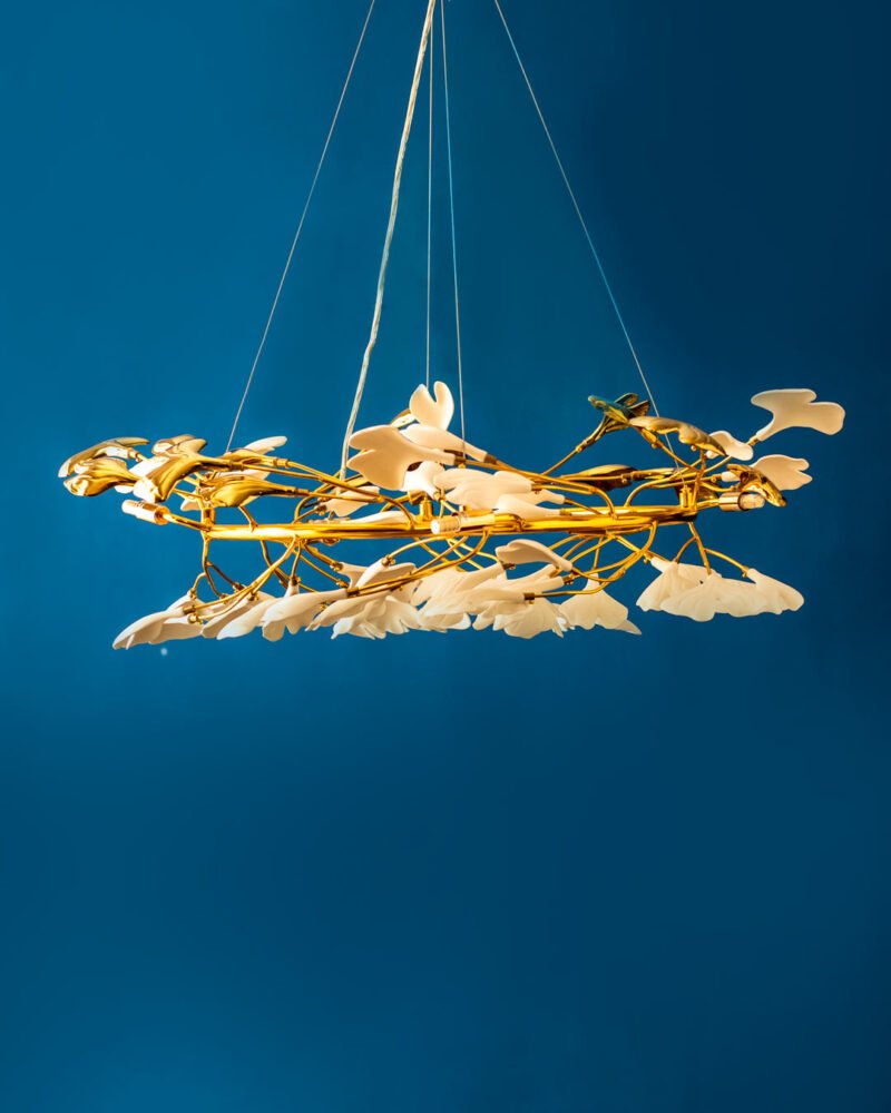 Ginkgo Leaf Branch Chandelier - Image 3