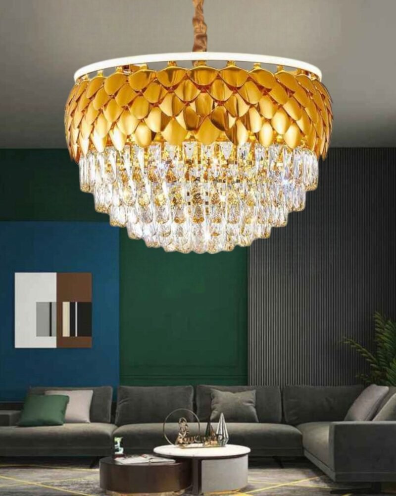 Golden Cascade Crystal Chandelier - 60CM