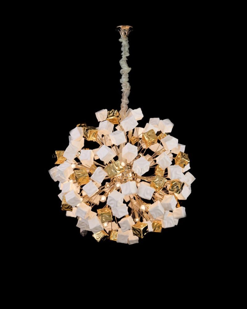 Contemporary Cube Cluster Chandelier - 40 Bulbs - Image 2