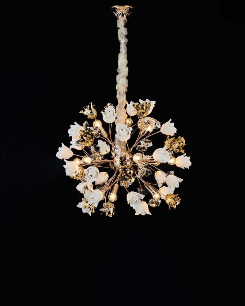 Modern Floral Bouquet Chandelier - 12 Bulbs - Image 2