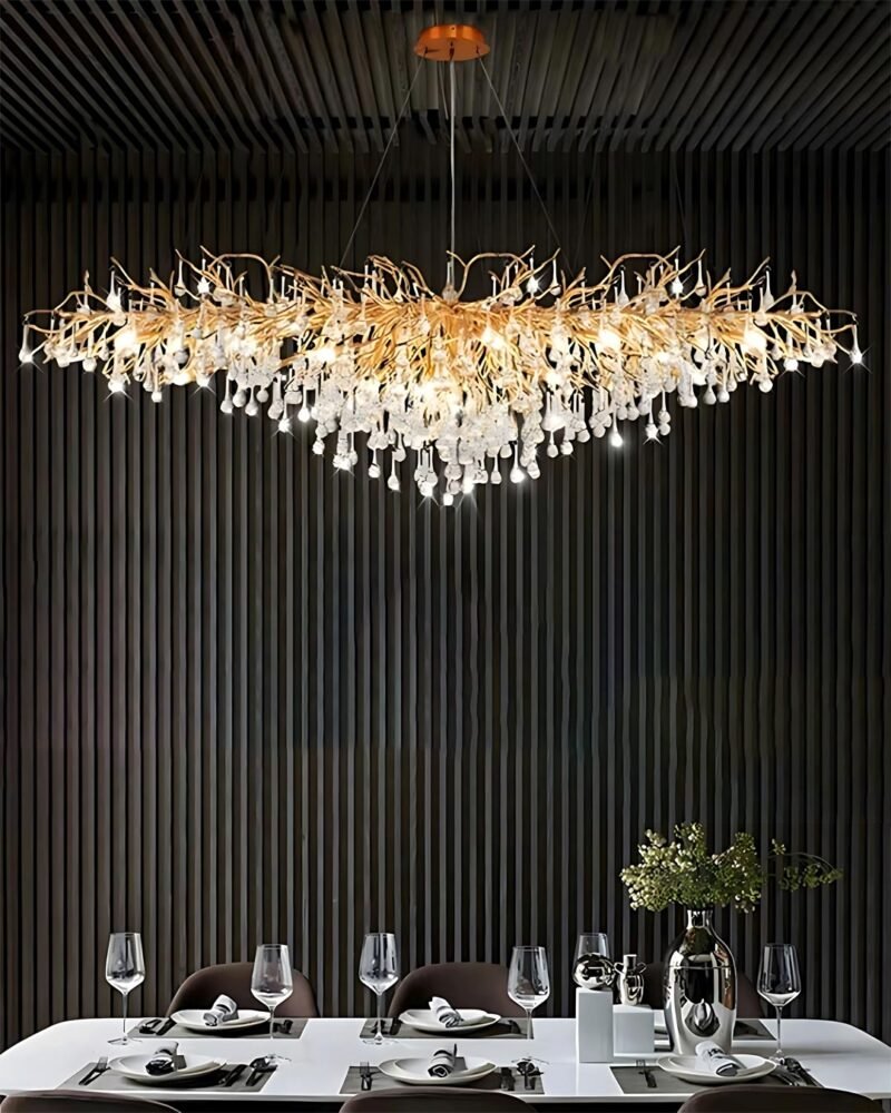 Luxury Gold Branch Crystal Chandelier