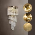 Aurelia Mist | Gold Wall Light for Living Room