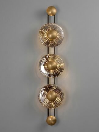 Solene Mist | Black And Gold Wall Light for Living Room