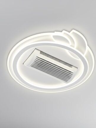 Lunethic | White Fan Chandelier for Living Room