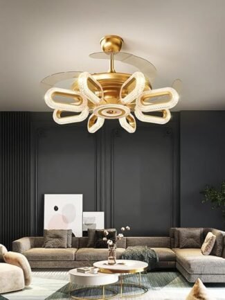 Arvique | Gold Fan Chandelier