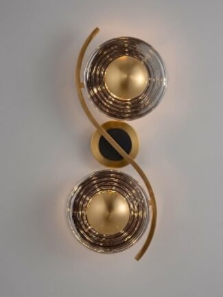 Solene Sol | Black And Gold Wall Light for Living Room