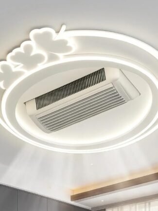 Kryntora | White Fan Chandelier for Living Room