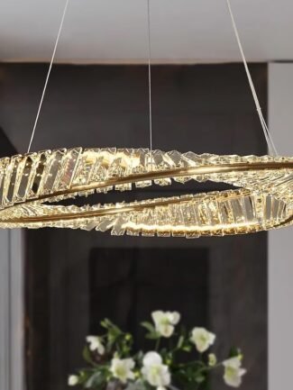 Lucent Onyx | Gold Chandelier for Living Room