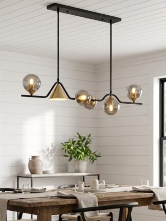 Lucent Pearl | Black Chandelier for Living Room