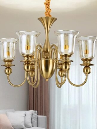 Eron Noir | Gold Chandelier for Living Room