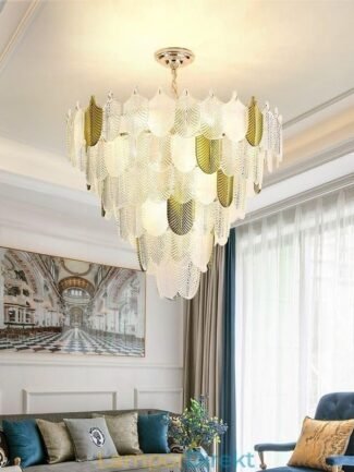 Lumivra | Gold Chandelier for Living Room