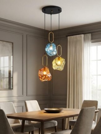 Verena Gilt | Red And Gold Pendant Light for Living Room