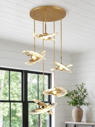 Verena Pearl | Gold Chandelier for Living Room