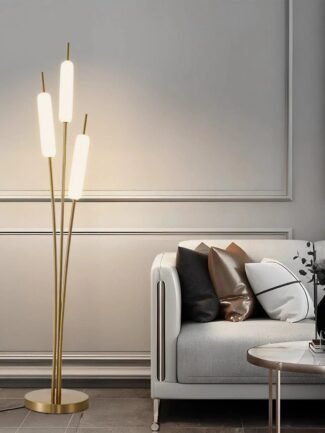 Ophira | Gold + White Lamp for Living Room