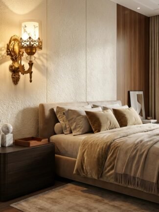 Caldris | Gold Wall Light for Living Room