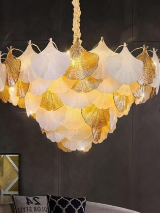 Petals | Gold Chandelier for Living Room
