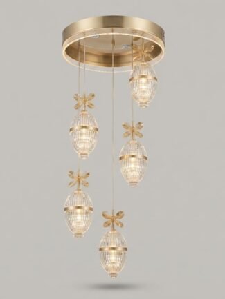 Lumiora LED Modern Chandelier - Gold