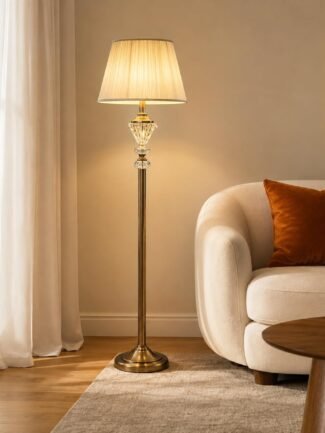 Orynra LED Floor Lamp - Antique Brass