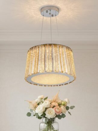 Novilia LED Chandelier - Chrome Gold