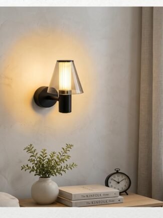 Elyayne LED LED Wall Light - Black & Clear