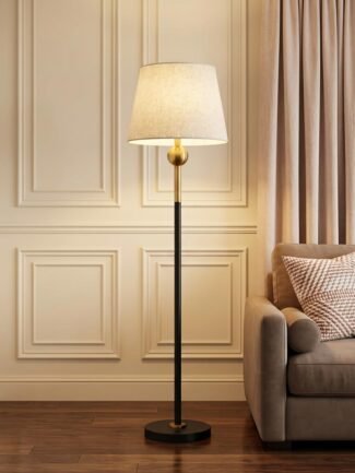 Orynyne LED Floor Lamp - Black and Gold
