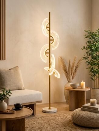 Miraona LED Floor Lamp - Gold Antique Brass