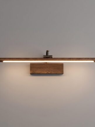 Decor Chronicle 12W 3-Color LED Vanity Mirror Light| Bathroom Dressing Table Wash Basin Mirror Lamp| Wooden Finish Metal Profile Wall Light
